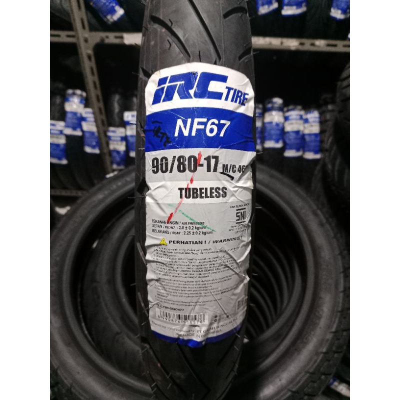 IRC 90/80-17 NF67 BAN LUAR IRC TUBELESS RING 17