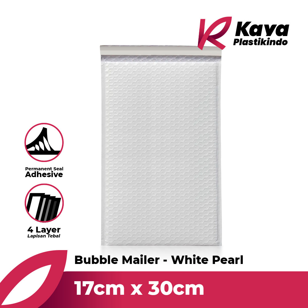 

Kantong Plastik Bubble Mailer Amplop Bubble - White Pearl 17cm x 30cm