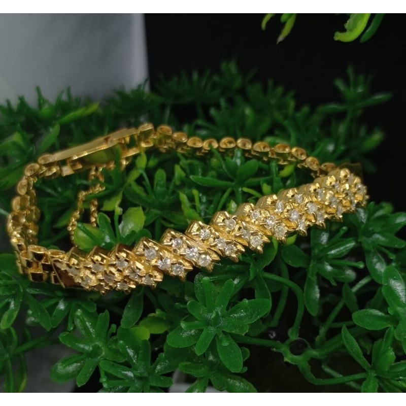 gelang perak berlian