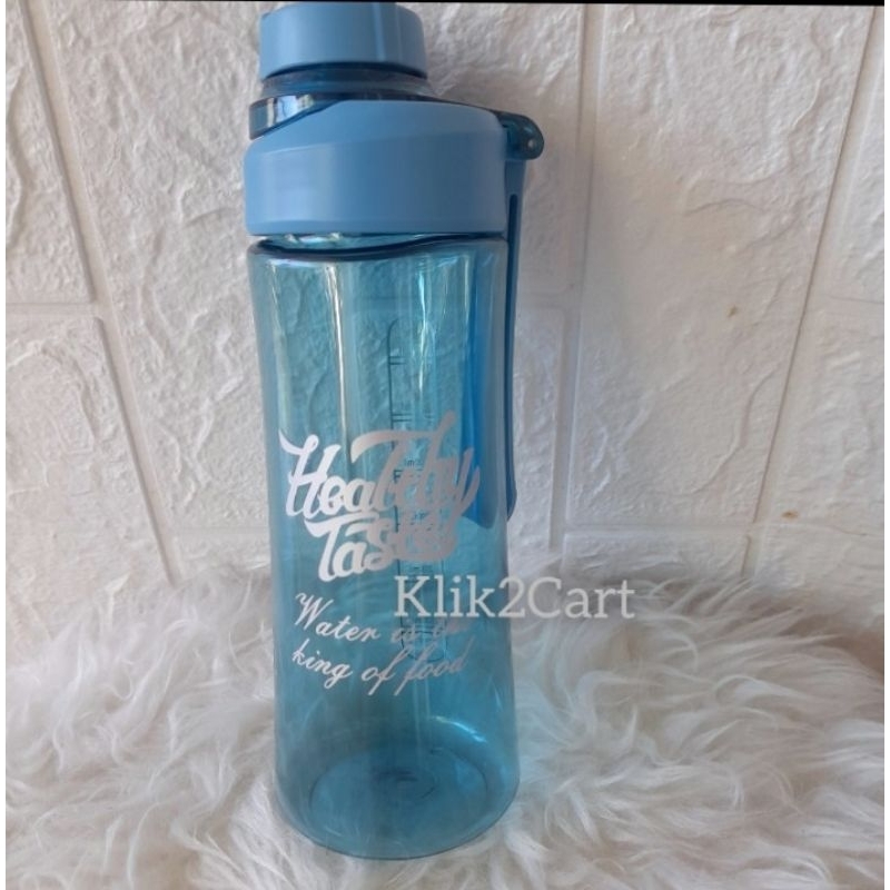 botol biru healthy taste bpa free / botol air minum / botol bpa free