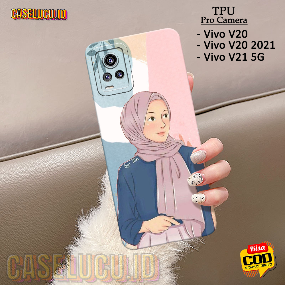 Casing Hp VIVO V20 / V20 2021/ V21 5G Terbaru - Fashion Case Hijab - Case VIVO V20 / V20 2021/ V21 5