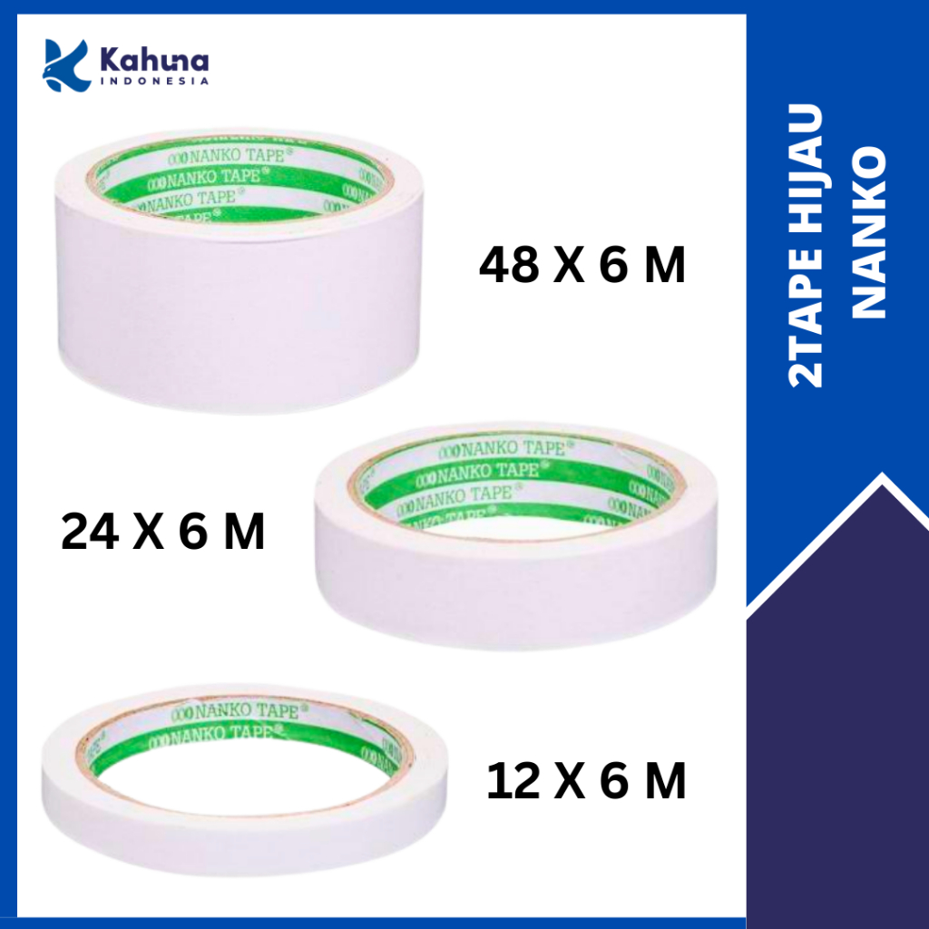 

ISOLASI DOUBLE TAPE NANKO / 3 JENIS UKURAN