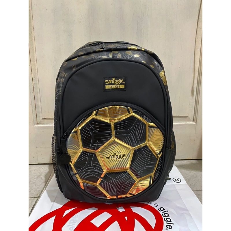 Smiggle Soccer Gold New Backpack Tas Smiggle SD
