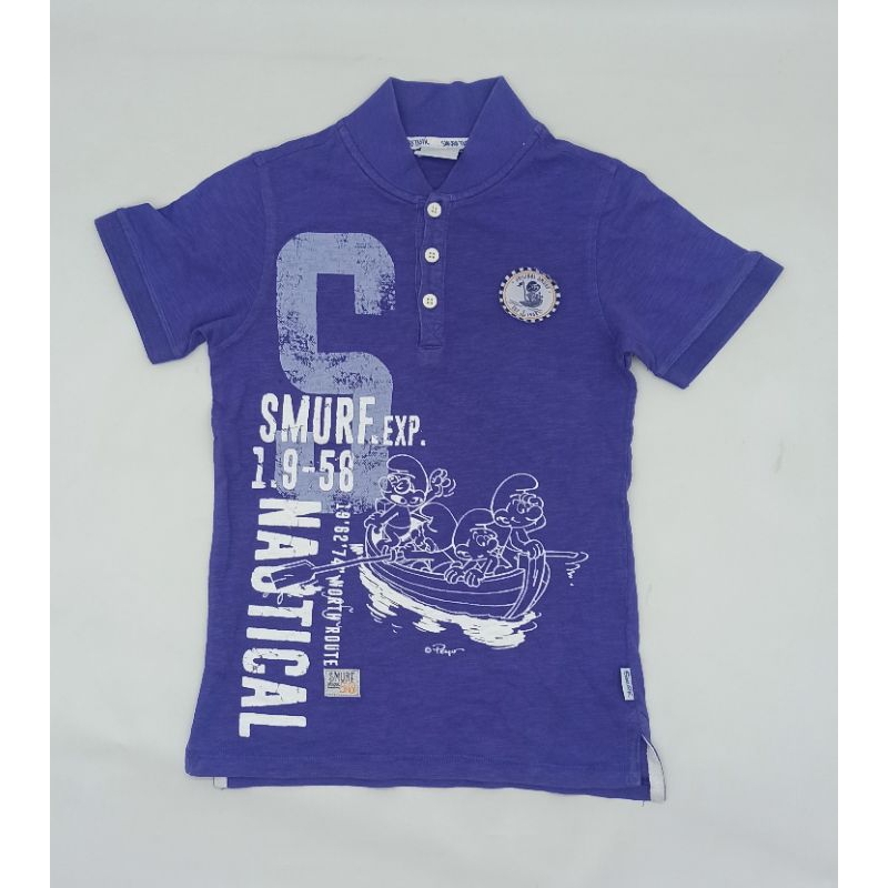 PRELOVED KAOS ANAK WARNA UNGU SMURF