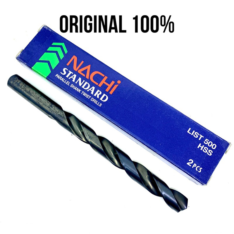 Bor Drill 13.2 mm HSS merk Nachi Japan original baru..Drill Bor 13.2mm