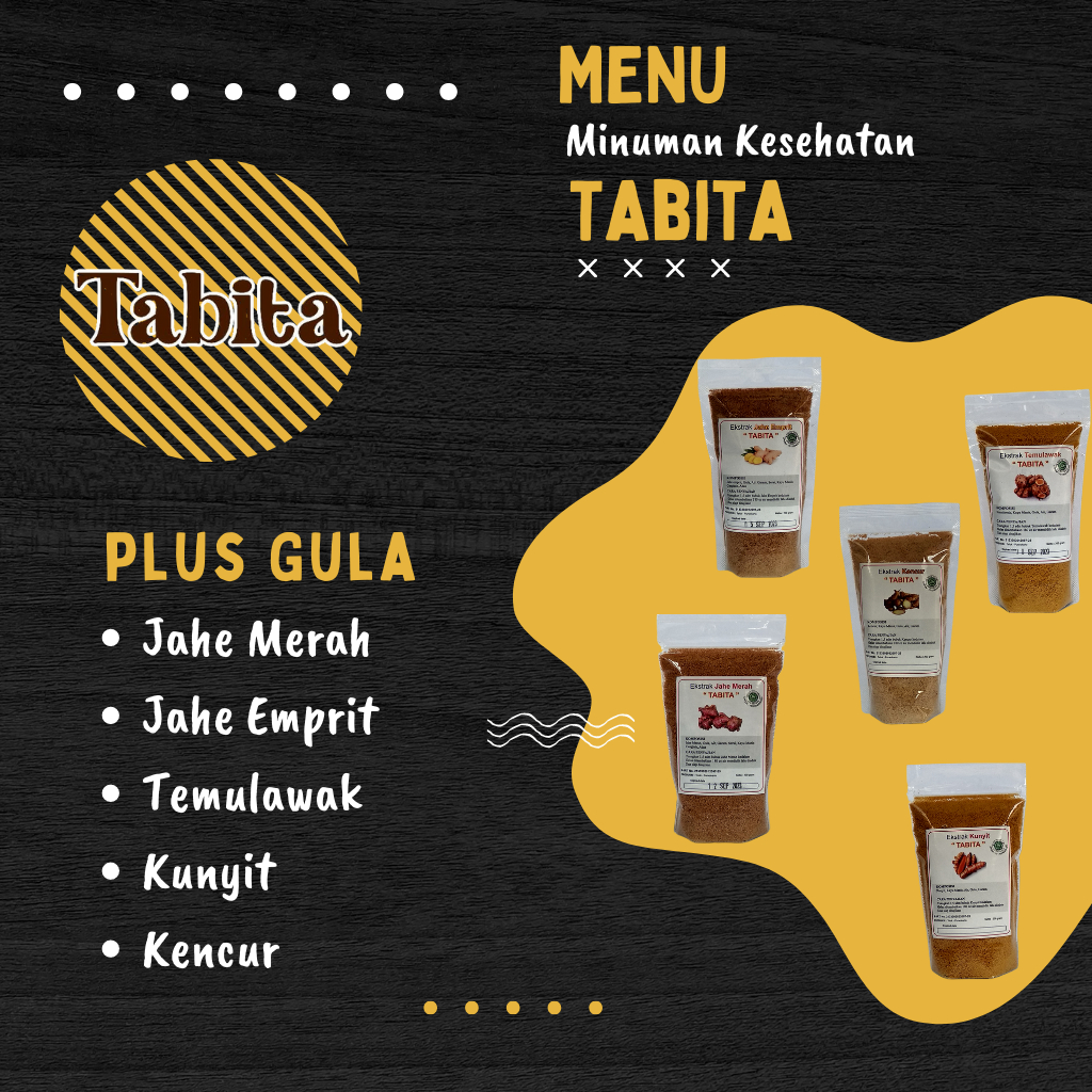 

[Terlaris] Ekstrak Herbal "TABITA" | Jahe Merah | Jahe Emprit | Kencur | Temulawak | Kunyit