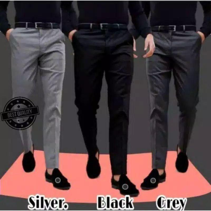(PREMIUM EKSKLUSIF) CELANA KANTOR FORMAL PRIA SLIMFIT BAHAN DASAR KAIN WOLL KUALITAS PREMIUM - celan