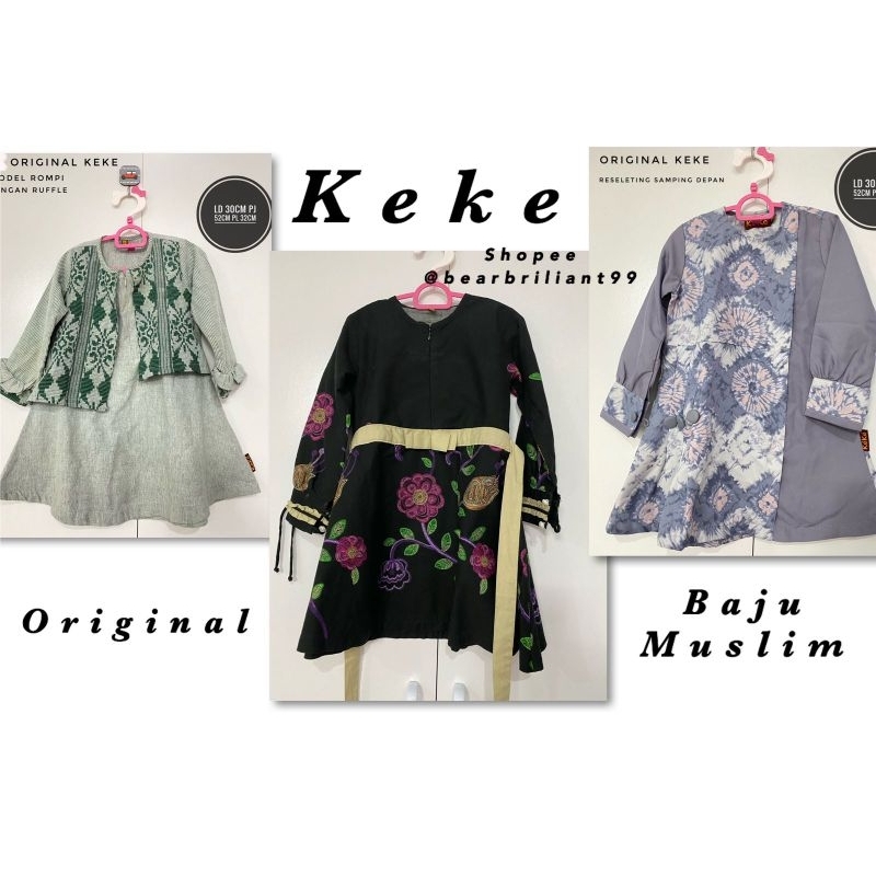 Gamis Anak Original By KEKE Size 1-2th PRELOVED