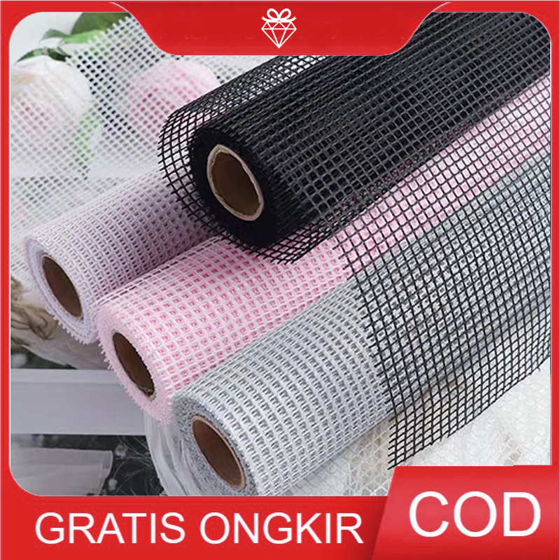 

1METER Tile Jaring Polynet Polos - Tile Kotak Buket Bunga Tile004