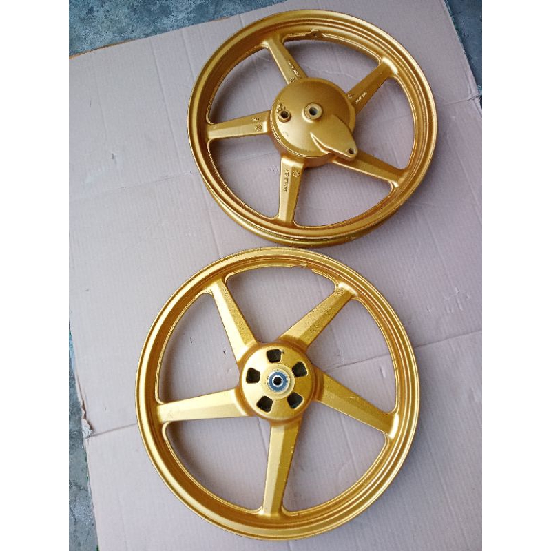 PELEK VELK RING  17 depan belakang Vixion LAMA +TUTUP kampas original second copotan motor WARNA TIT