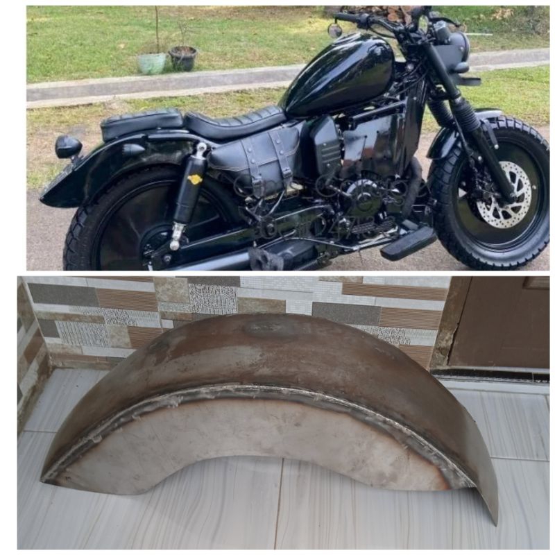 Spakbor belakang Bobber Slebor belakang Bobber fender tebal 1mm mentahan