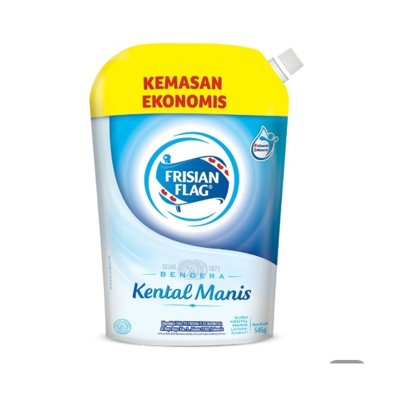 

frisian flag pouch 545ml susu bendera kental manis