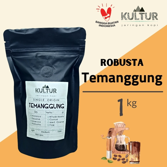 

COFFEE BEAN BIJI KOPI ROBUSTA TEMANGGUNG 1 KG