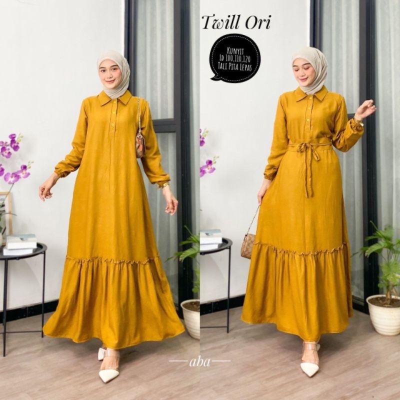 Gamis Twill Ori Polos Model Terbaru Gamis Jumbo