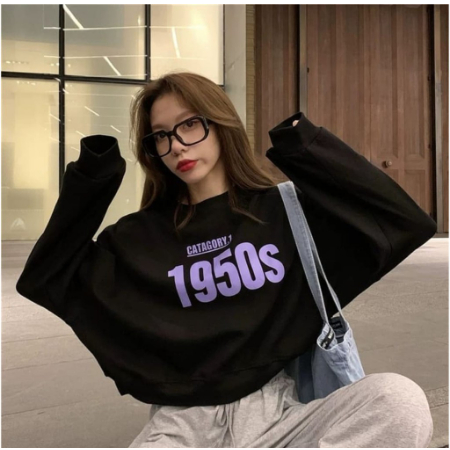 SWEATER OVERSIZE 1950 S CROPE / SWEATER CROOPE OVERSIZE WANITA.
