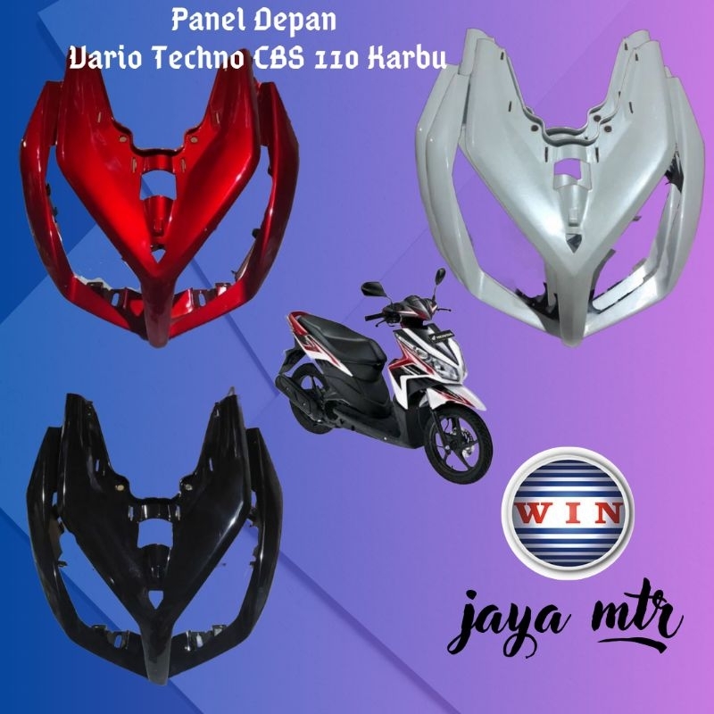 Tameng Tebeng Dasi Dada Panel Cover Lampu Vario Techno CBS 110 Karbu 2009 2010 2011 2012