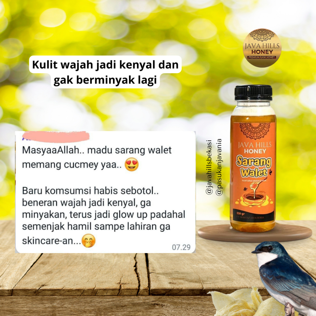 

Nafariz724 Madu Sarang Walet Java Hills Honey / Madu Kecantikan Mencerahkan Kulit Wajah