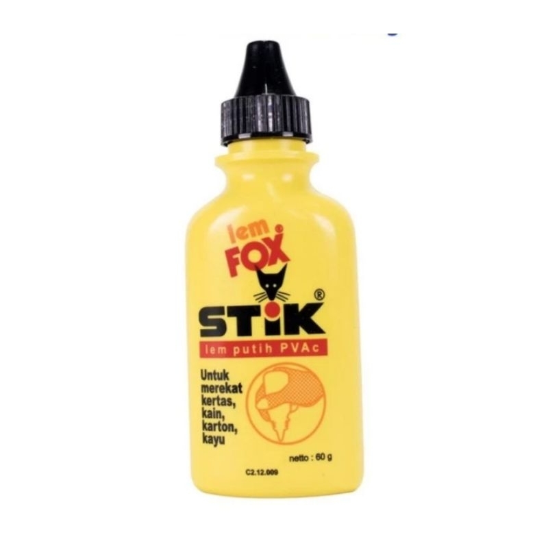 

Lem Fox Putih Stick Glue 60gr Kemasan Kuning