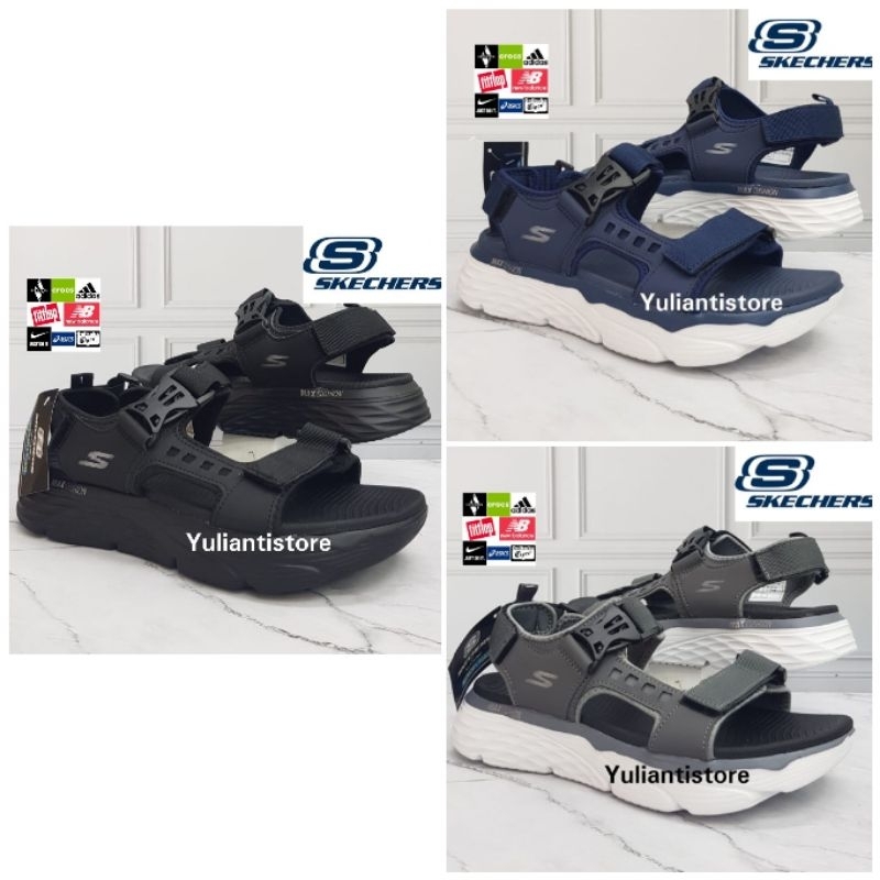 SANDAL SKECHERS MAX CUSHIONING TALI BELAKANG