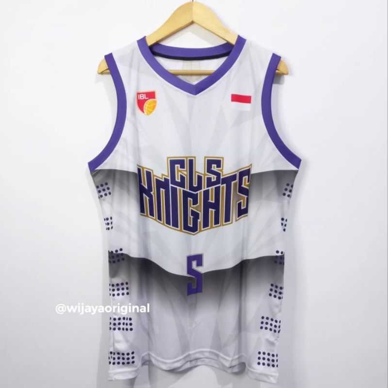 JERSEY BASKET IBL REPRO CLS KNIGHTS SURABAYA #5 MARIO WUYSANG - PUTIH