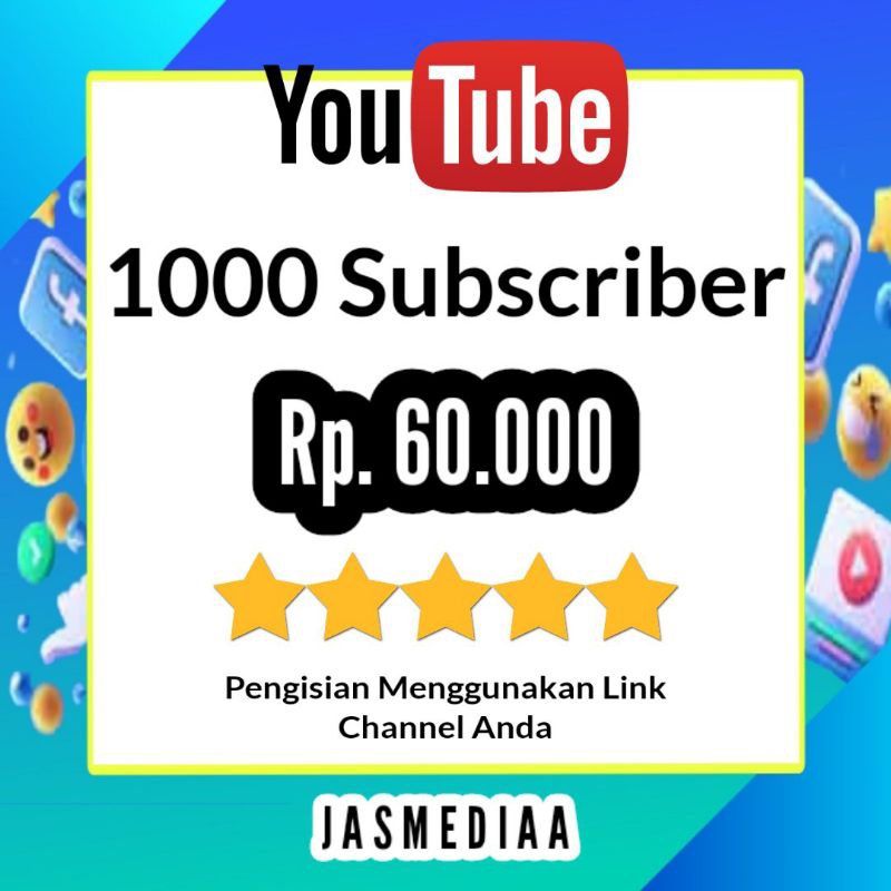 1000 Subscriber Youtube Permanen | Jasmedia - Voucher Digital