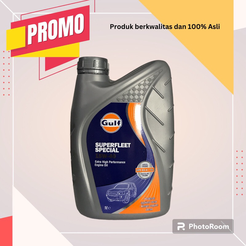 Gulf Olie Mobil Diesel 15w-40 CI-4/ Oli mobil/ Olie Diesel 1 liter