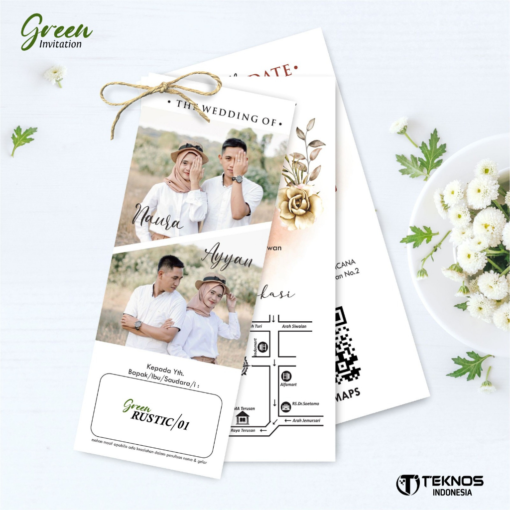 UNDANGAN PERNIKAHAN GREEN RUSTIC ELEGANT- UNDANGAN NIKAH CUSTOM WARNA AESTHETIC
