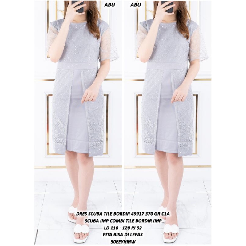 DRESS TILE BORDIR MEWAH DRESS KEBAYA JUMBO ASD 499177