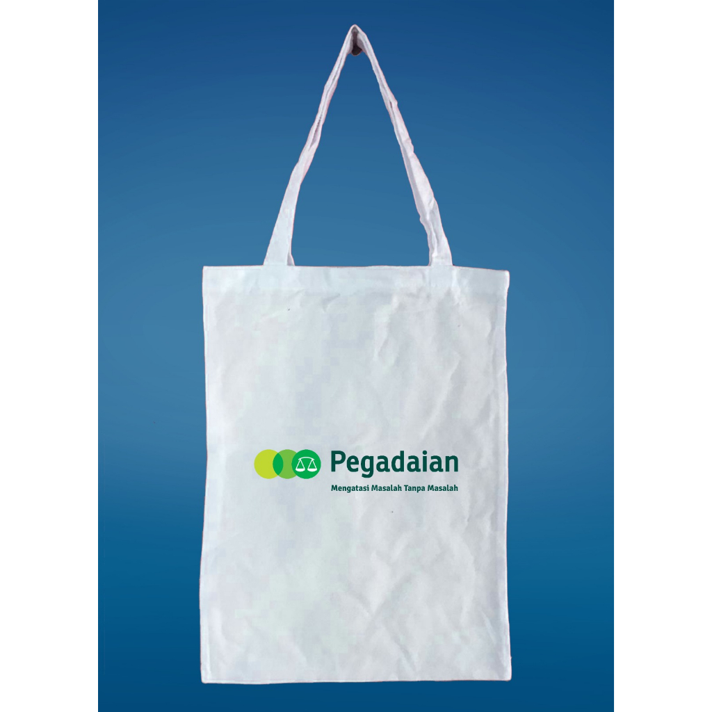 Tas Baby Canvas Custom Desain Motif PEGADAIAN / Totebag Custom Murah