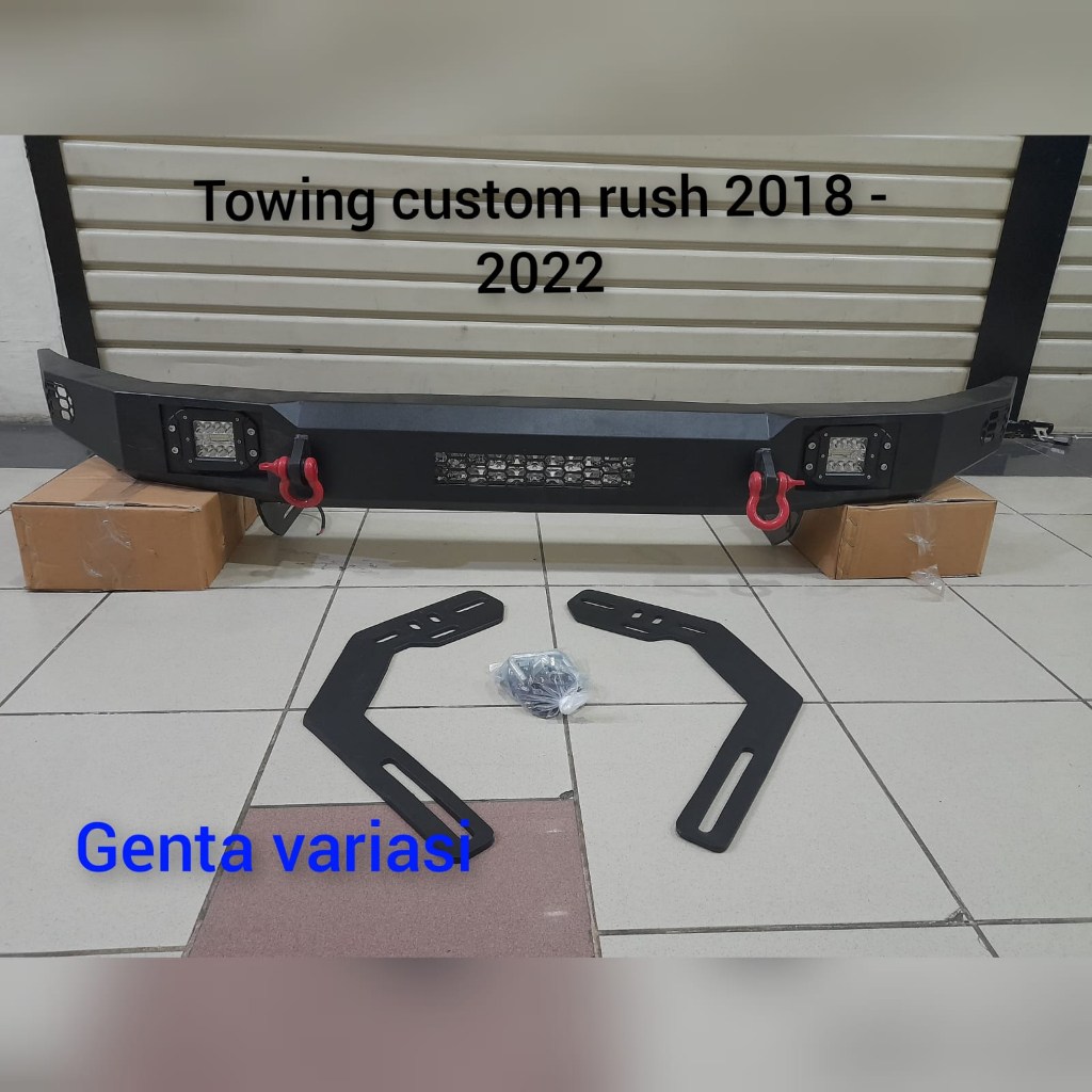 Towing Depan Tanduk Depan Pengaman Rush 2018 - 2022 Custom Plus Lampu All Variant