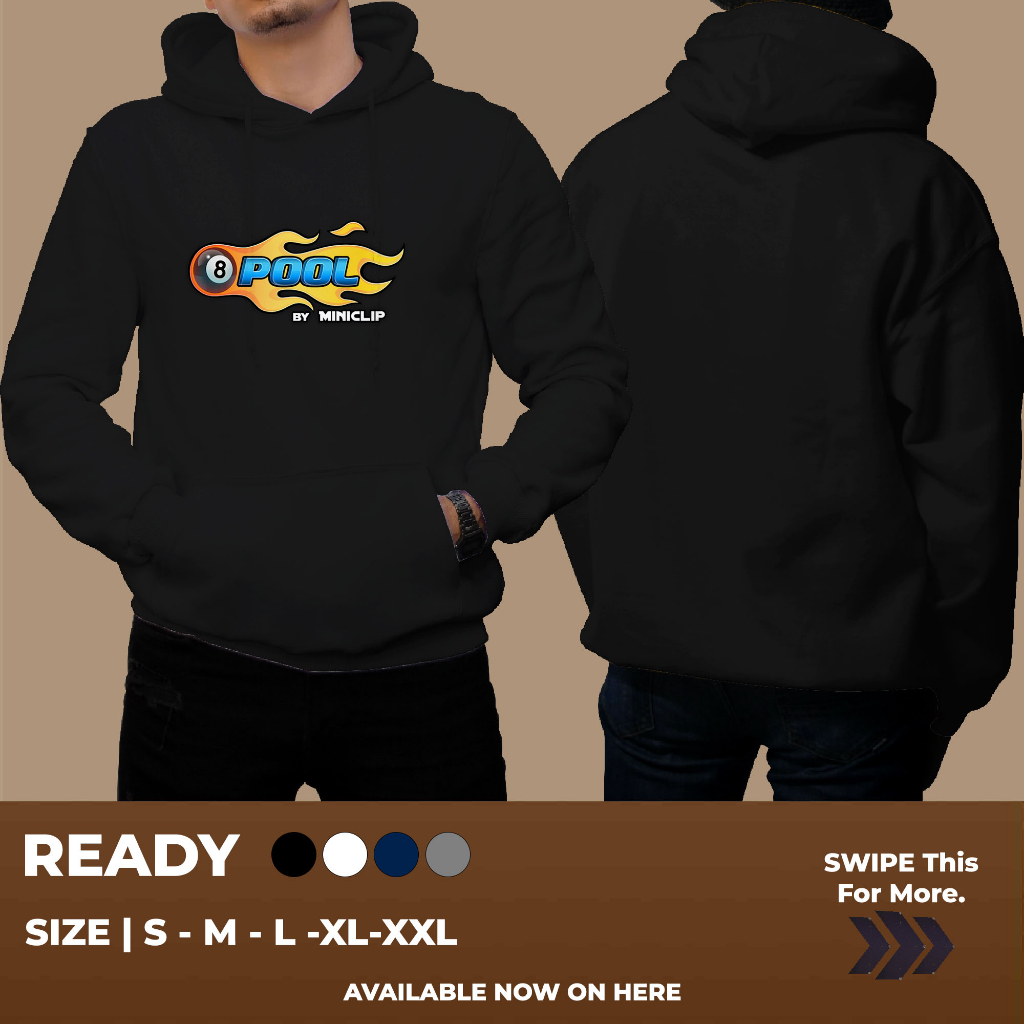 HOODIE 8 BALL POOL KEREN BANGET UNTUK PRIA