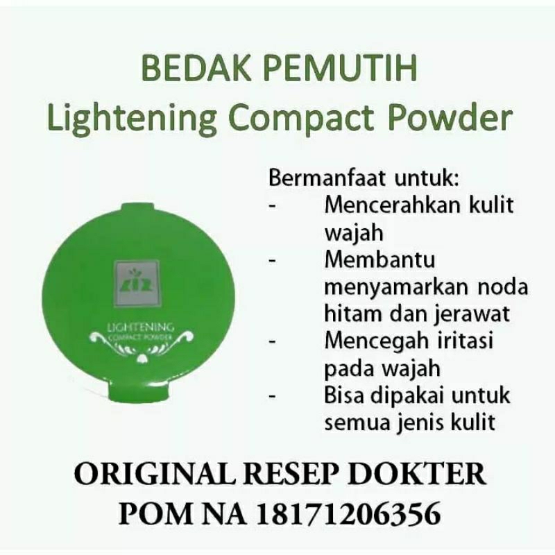 liz skincare bedak padat acne compact bedak jerawat
