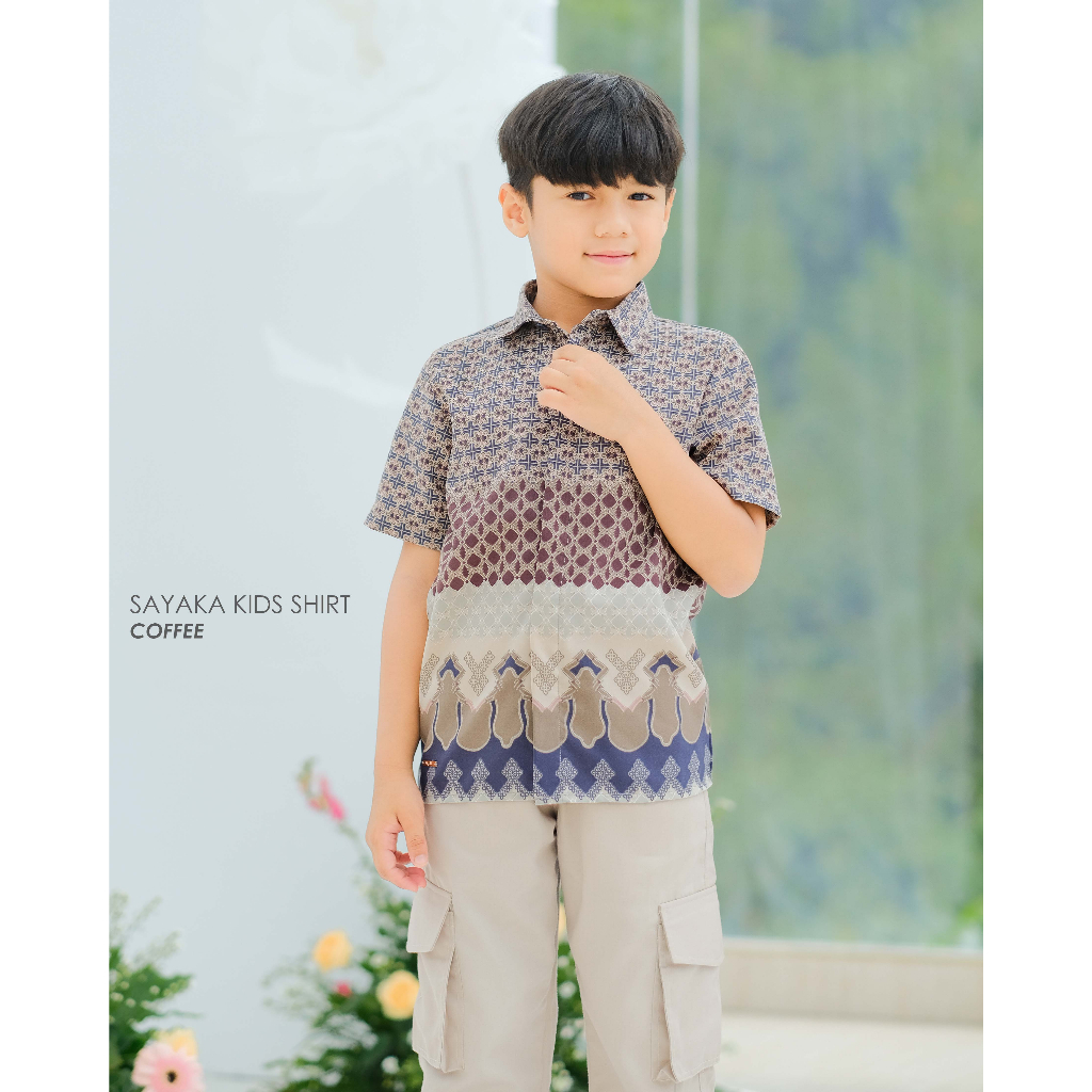 Mayoutfit Peony Set Series Coffee | Sarimbit Lebaran Baju Muslim Raya Keluarga-Sayaka Coffee