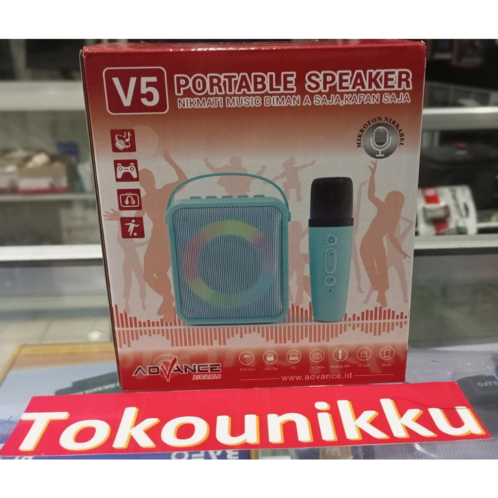 Speaker Advance V5 portable RGB With Mic Wireless