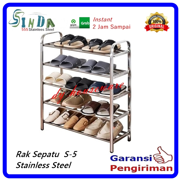 Rak Sepatu Rak Sandal Susun Stainless 5 Susun 4 Susun 3 Susun Full Stainles Kokoh