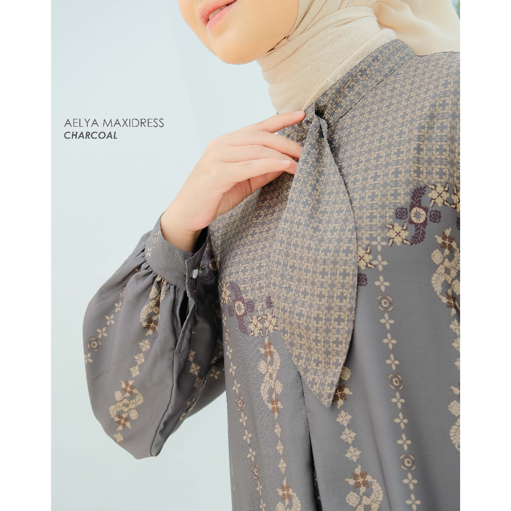 Mayoutfit Elysian Set Series Charcoal | Sarimbit Lebaran Baju Muslim Raya Keluarga-6