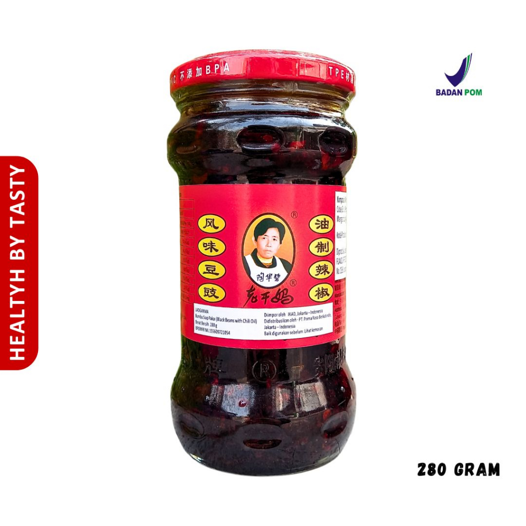 

Lao Gan Ma Black Beans with Chili Oil Lao Gan Ma Hot Chili Sauce with fermented soybean 280 g