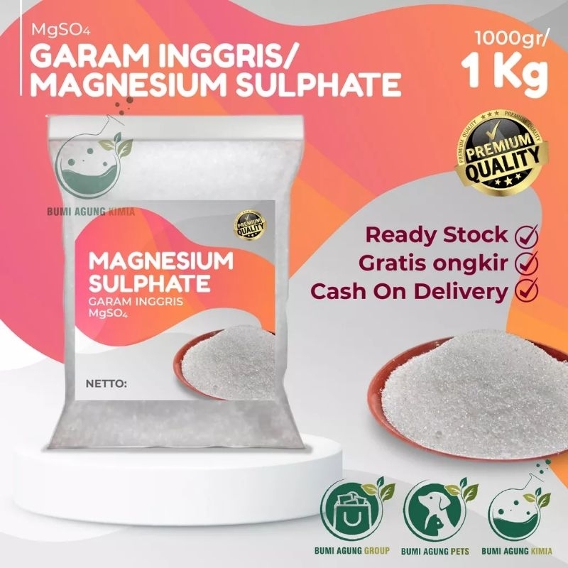 

Garam Inggris 1 KG / Epsom Salt PURE 100% / Magnesium Sulfat KWALITAS TOP