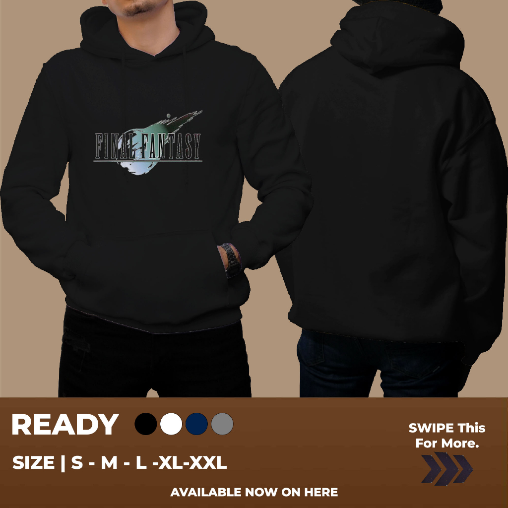 HOODIE FINAL FANTASY KEREN BANGET UNTUK PRIA