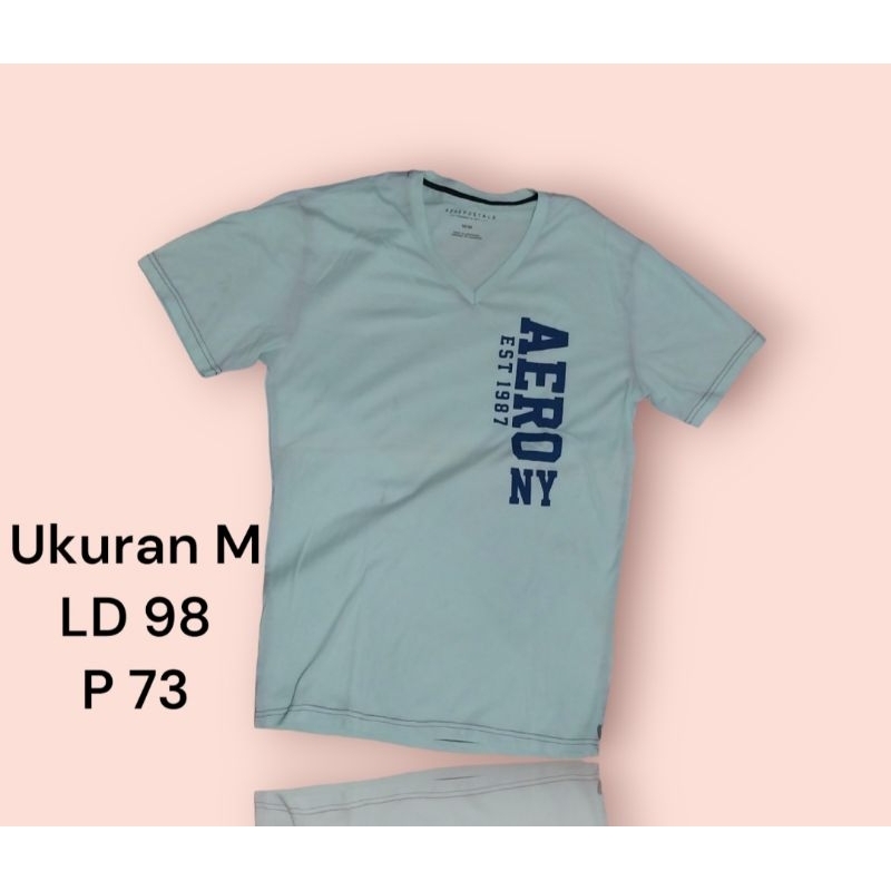 Baju Pria dan Wanita Branded -baju lengan pendek- Kaos Aeropostale Hijau Mint