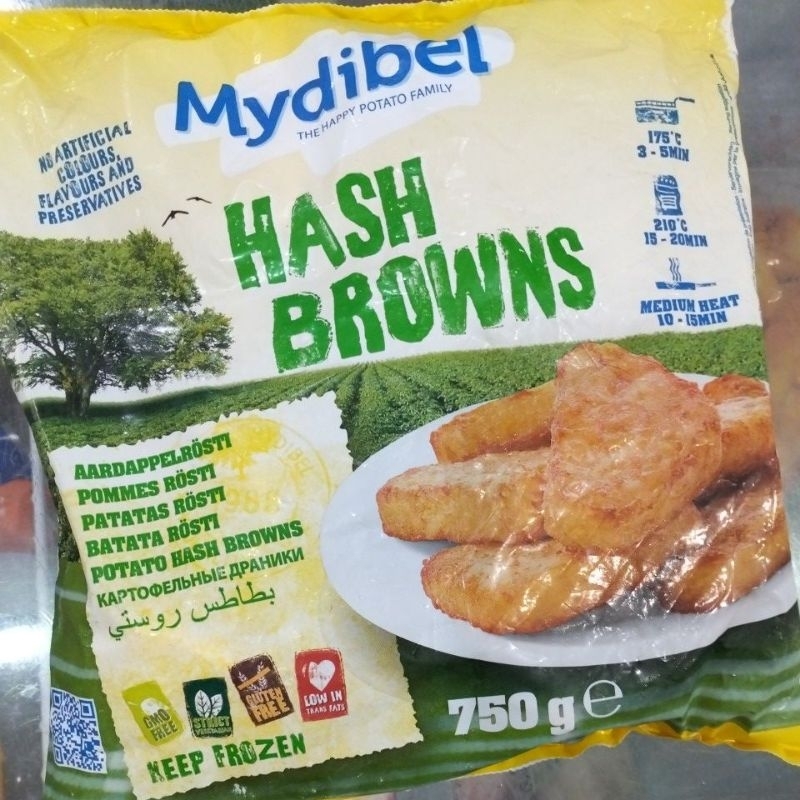 mydibel hash brown 750gr impor belgia halal