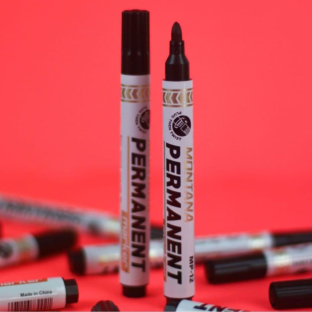

12pcs SPIDOL MONTANA MARKER PERMANENT MP12 MP-12 MONTANA BLACK HITAM