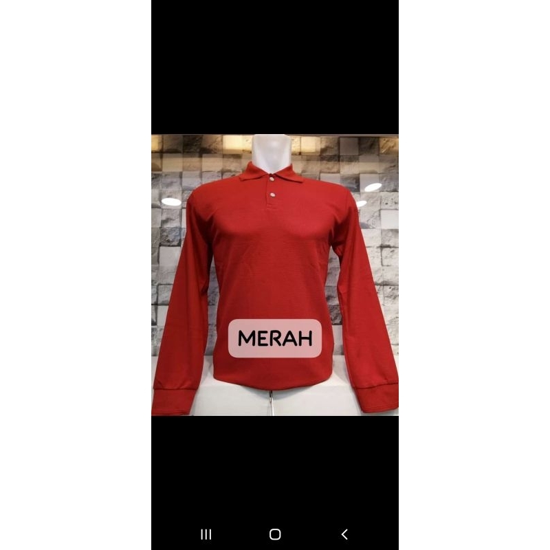kaos polo lengan panjang kaos kerah lengan panjang kaos berkerah lengan panjang pria dan wanita