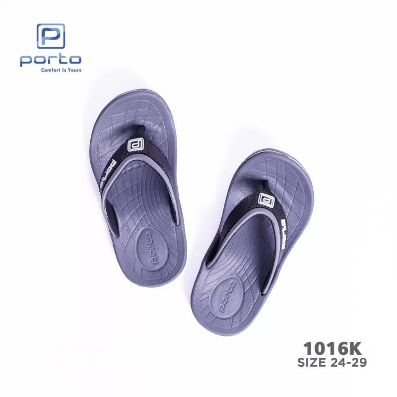 Sandal Jepit Anak Laki-laki Sandal Karet Ukuran 24-29 Anti Slip Nyaman Tidak Licin - PORTO 1016K