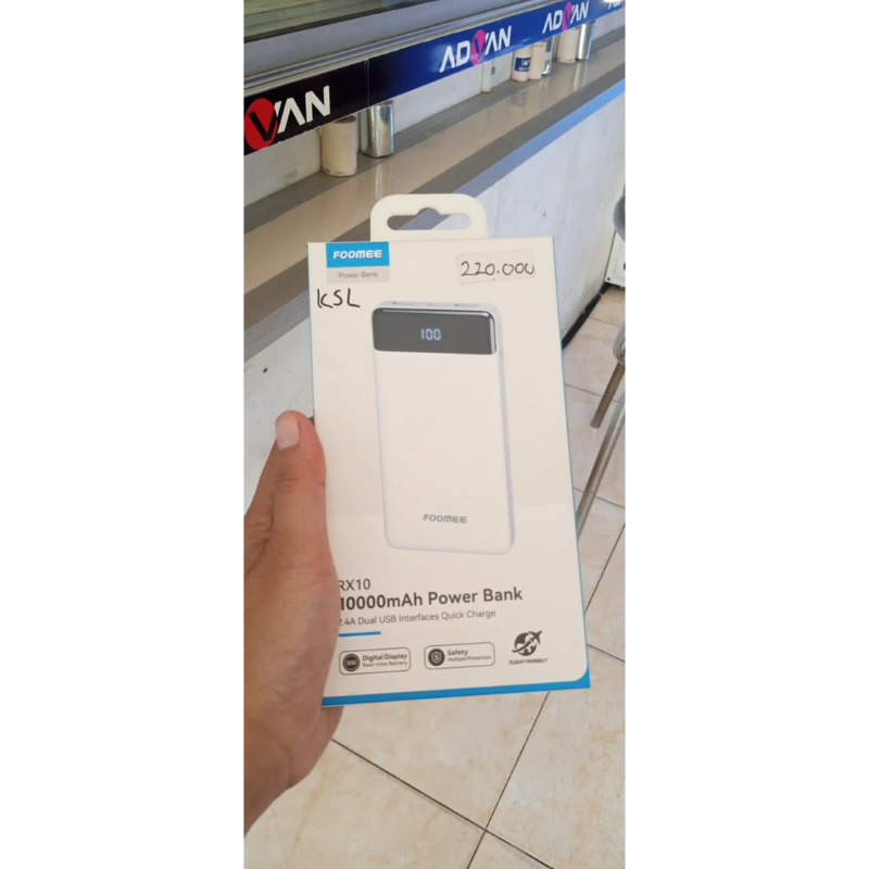 POWERBANK FOOMEE RX10 BARU SEGEL ORIGINAL 10.000 mAh