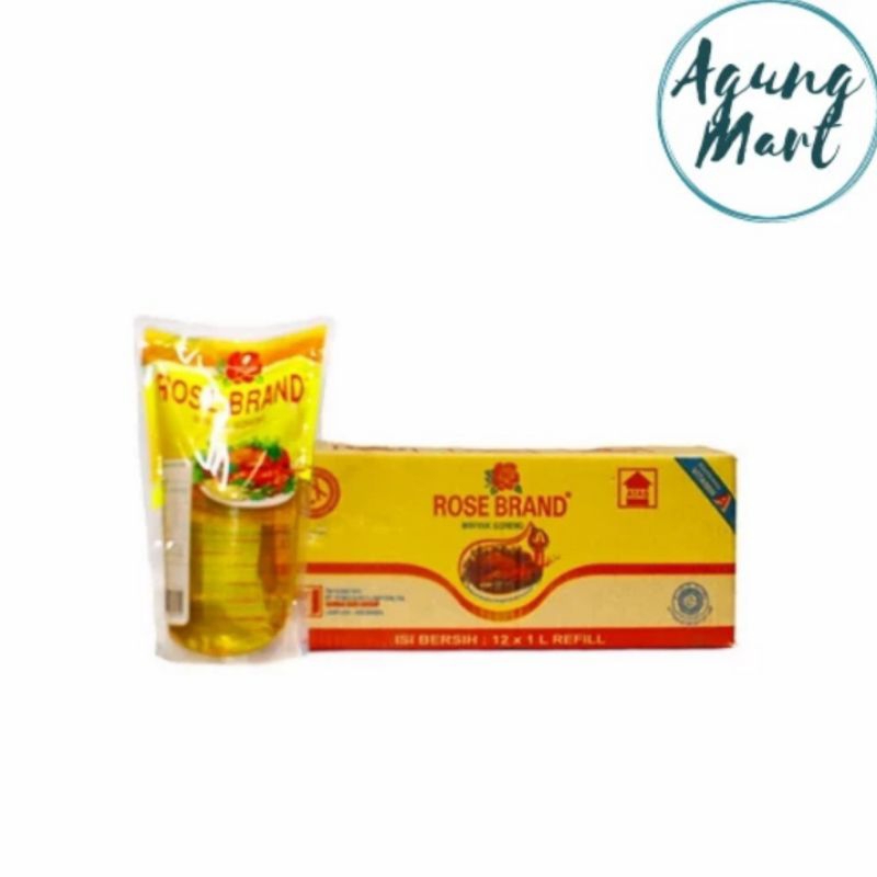 Rose Brand Minyak Goreng 1L (1dus isi 12pc)