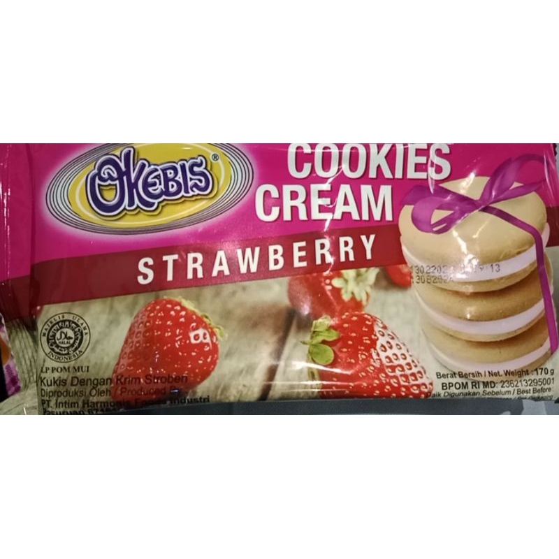

OKEBIS COKIES CREAM STRAWBERRY 180GR