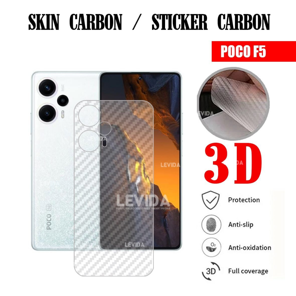 Poco F5 5G Poco F5 Pro Poco X5 Pro 5G Skin Carbon 3D Antigores Skin Carbon Poco F5 5G Poco F5 Pro Po