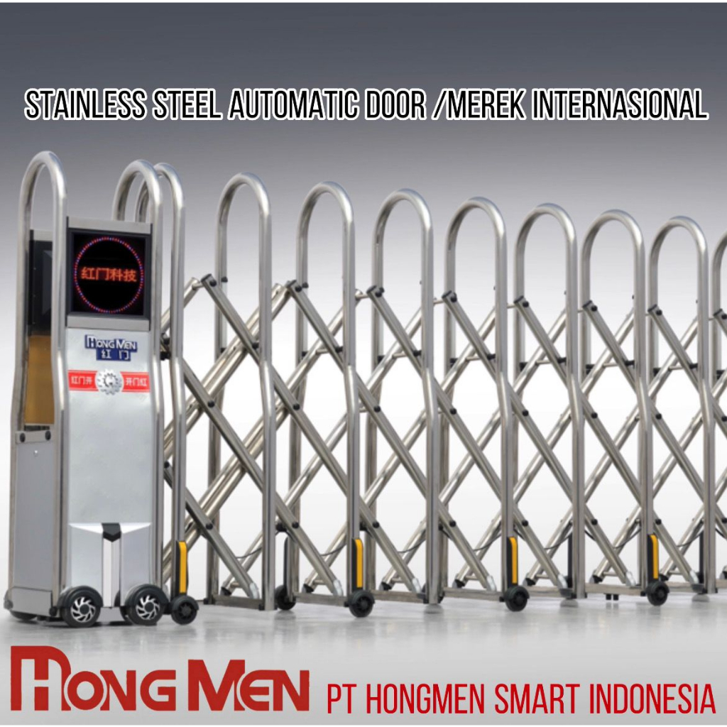 AUTOMATIC FOLDING GATE/ PAGAR PINTU OTOMATIS STAINLESS STEEL / HONGMEN / GATE FRAME / PAGAR LIPAT