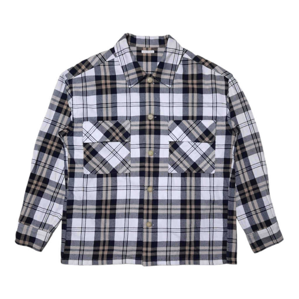 GU Uniqlo Heavy Twill Overshirt Kemeja Jaket Outer Flanel Flannel